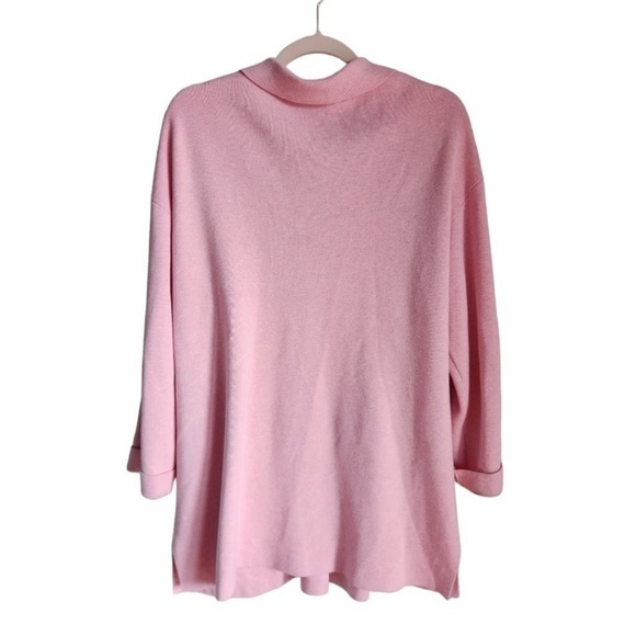 Talbots Merino Wool Blend Sweater Coat Blazer Jacket Patch Pocket Open Cardigan - Picture 4 of 7